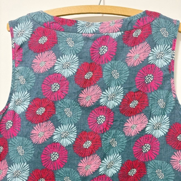 Seasalt Cornwall Phormium Linen Floral Top Vest Size 8 Size Medium Floral Tank - Picture 11 of 13